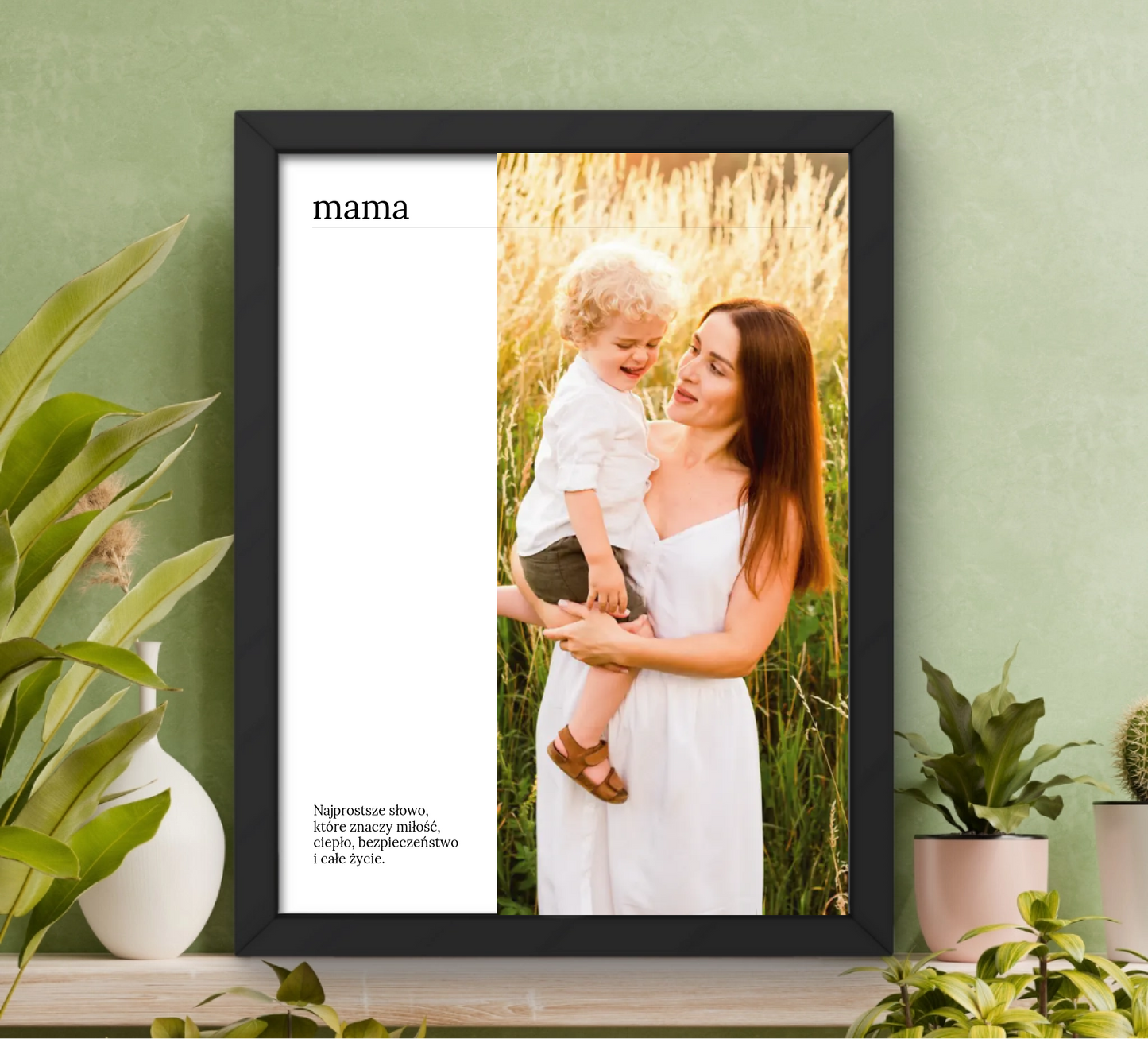 Pamiątkowy plakat ze zdjęciem dla Mamy - Edytowalny prezent na Dzień Mamy