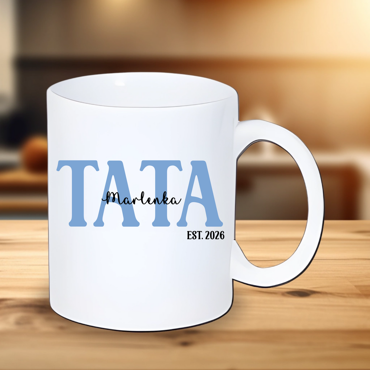 Personalizowany kubek Tata z imieniem dziecka i rokiem
