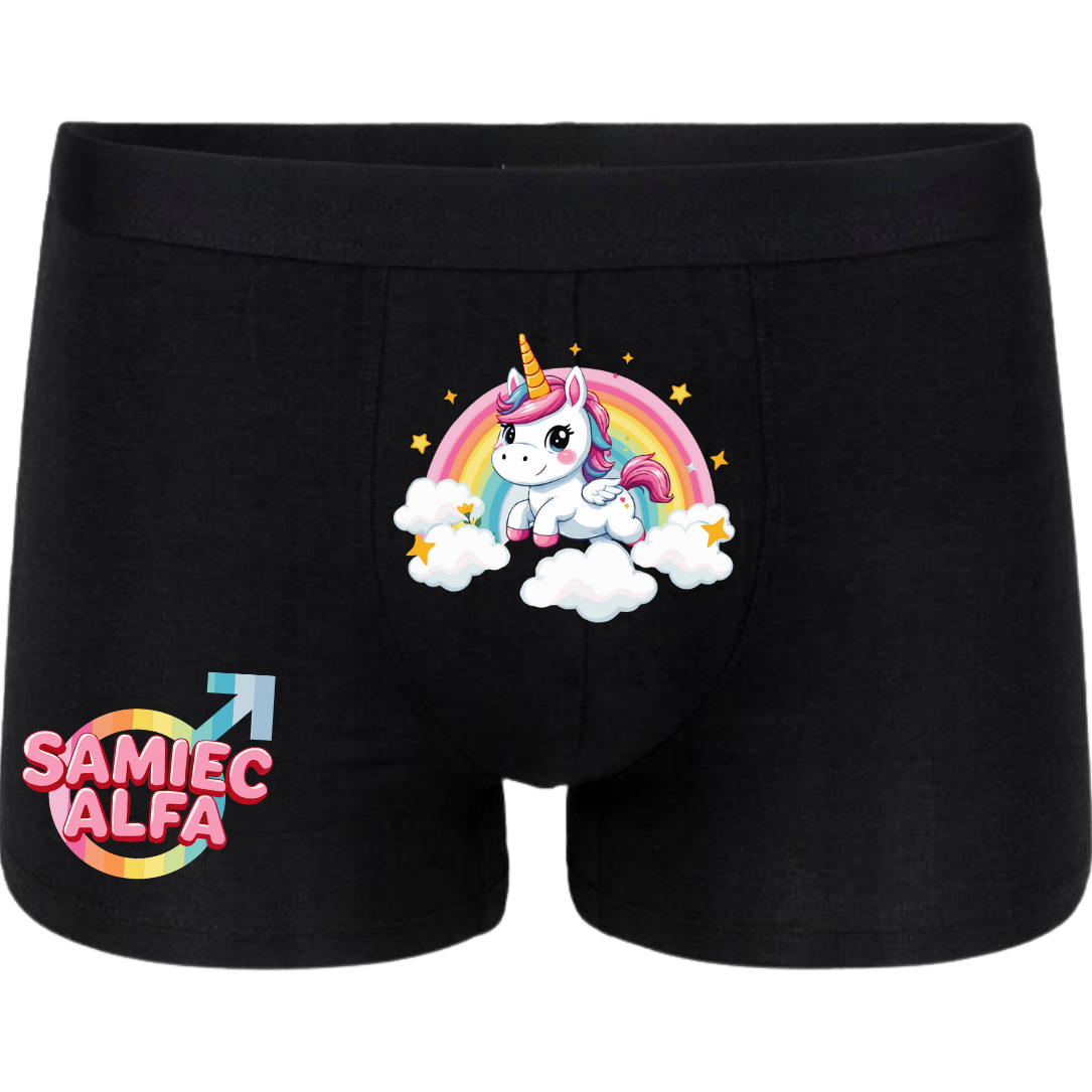 Bokserki na prezent Walentynki SAMIEC ALFA RAINBOW