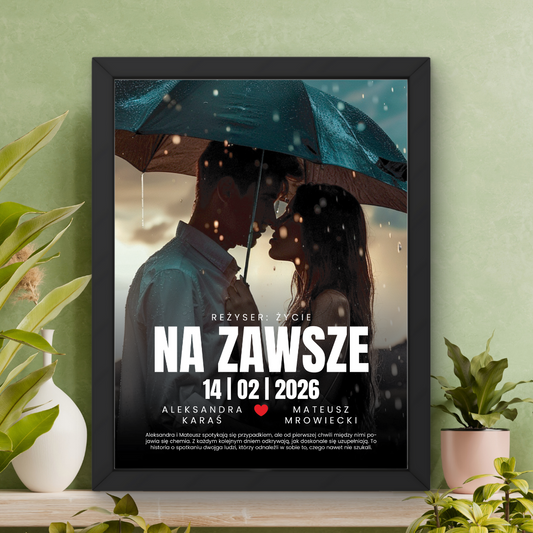 Ramka z plakatem Filmowym o Waszej mi艂o艣ci!