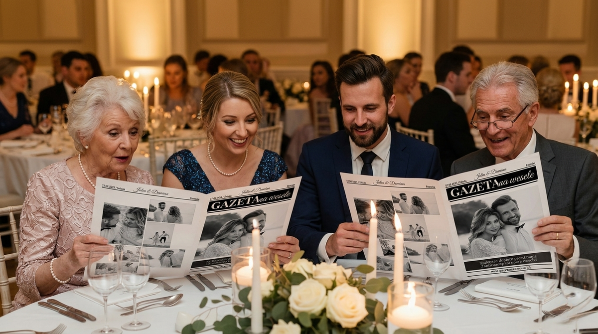 Gazeta Weselna - Personalizowana Atrakcja i Podziękowanie dla Gości