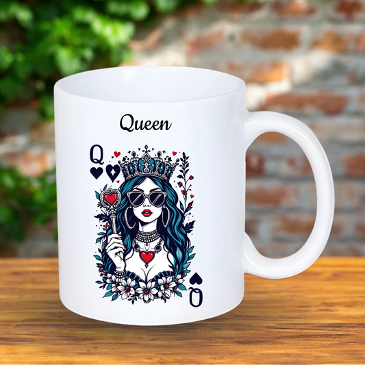 Kubek z motywem Damy z napisem Queen nadruk dwustronny