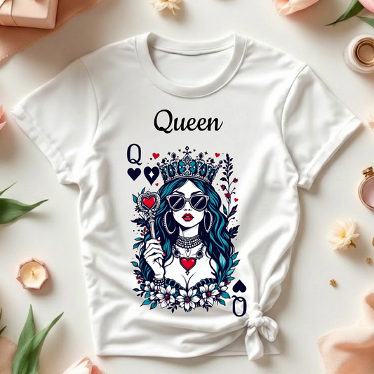 Koszulka z Twoim Napisem i grafiką KRÓLOWEJ 5 wzorów