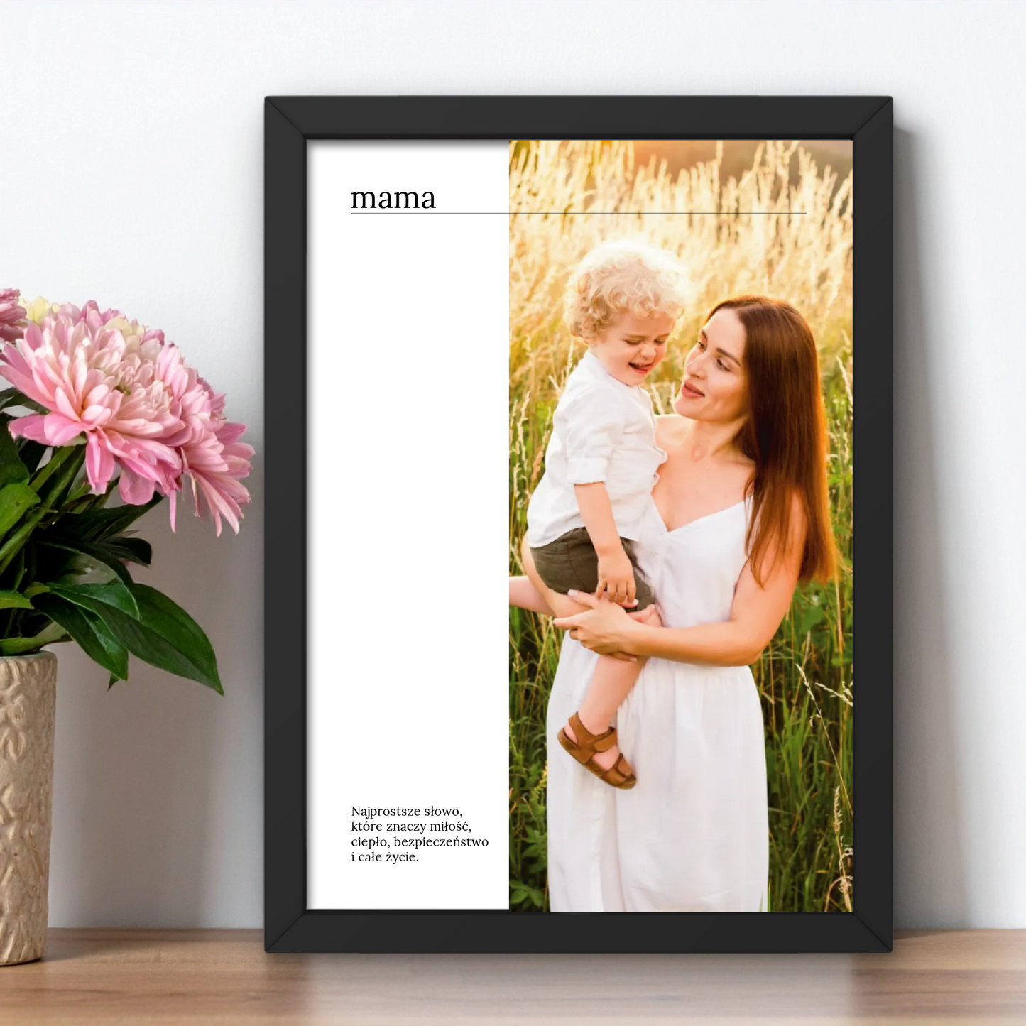 Pamiątkowy plakat ze zdjęciem dla Mamy - Edytowalny prezent na Dzień Mamy
