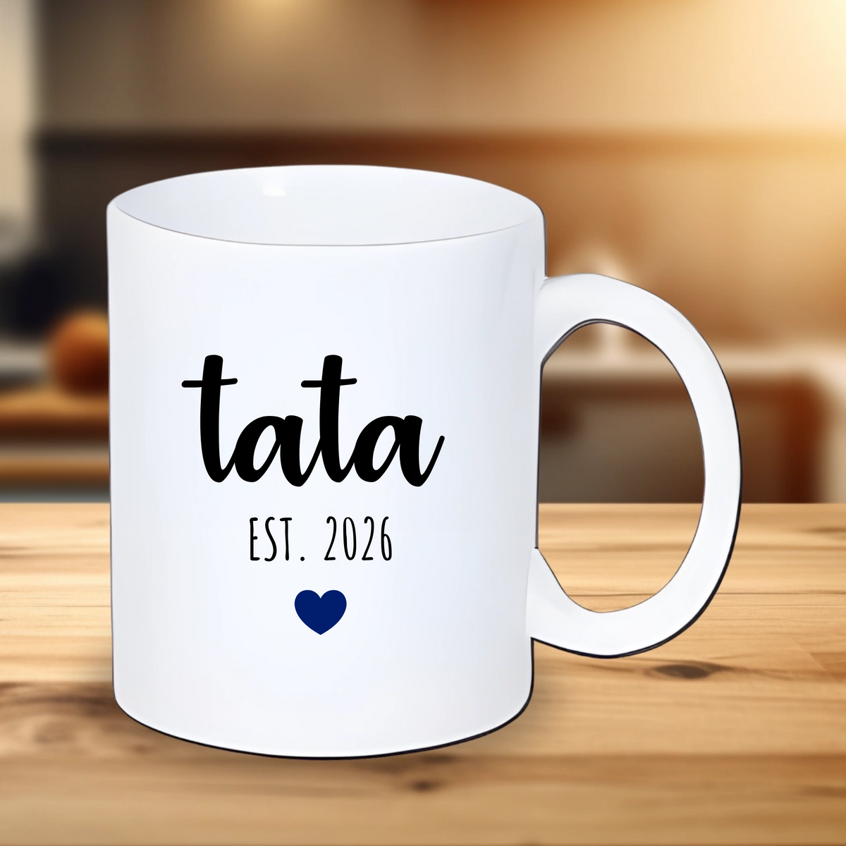 Personalizowany kubek Tata EST. z rokiem i sercem