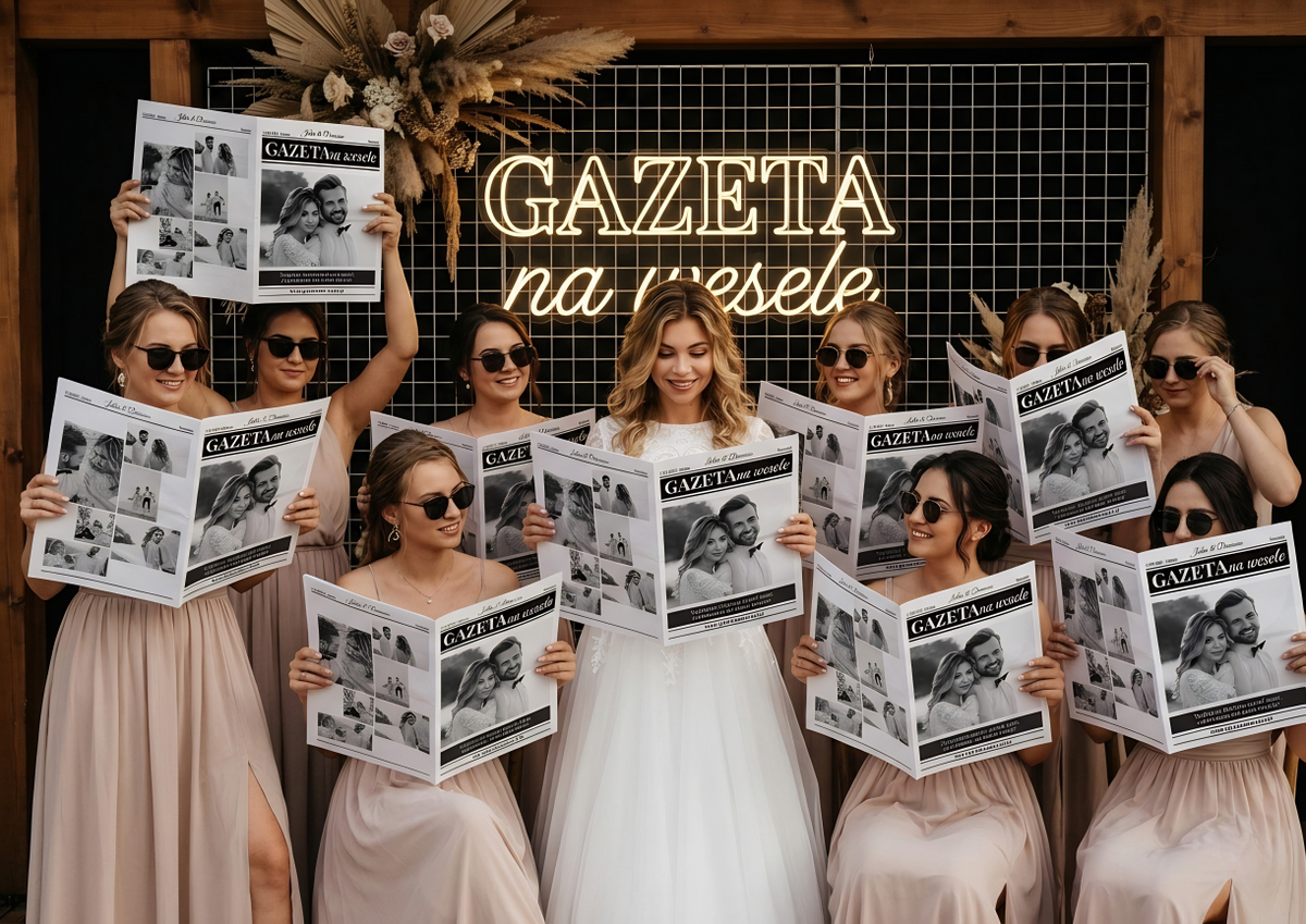 Gazeta Weselna - Personalizowana Atrakcja i Podziękowanie dla Gości