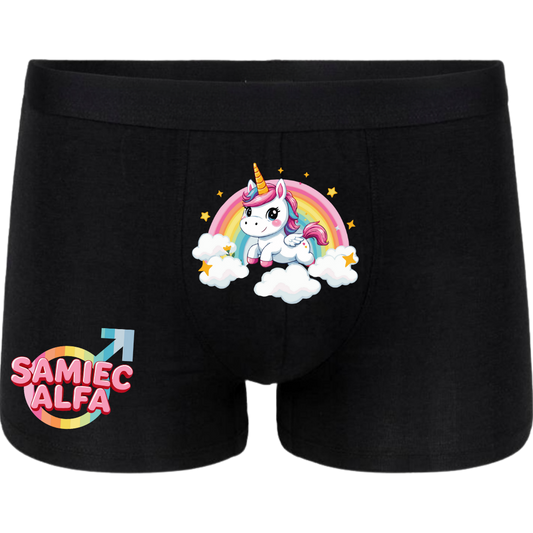 Bokserki na prezent Walentynki SAMIEC ALFA RAINBOW