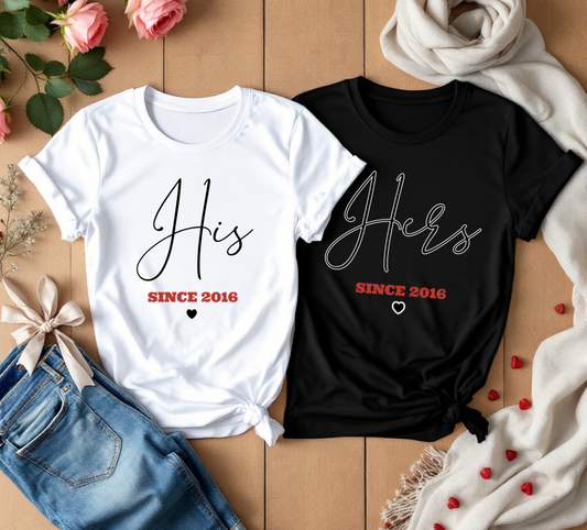 Koszulka na WALENTYNKI His Hers SINCE