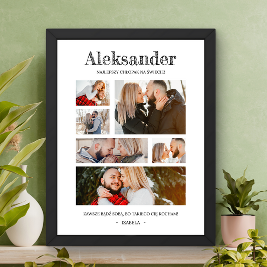 Ramka z Waszymi zdjęciami "Najlepszy chłopak na świecie"