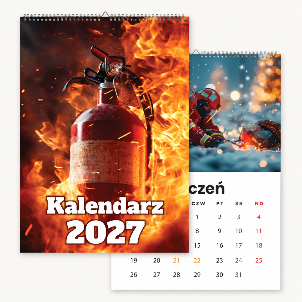 Kalendarz 2027 na jasnym tle