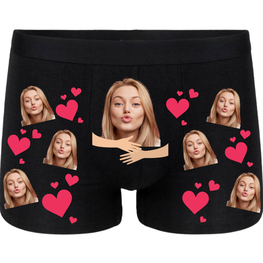 Super prezent personalizowane bokserki z Twoim zdjęciem SERDUSZKA